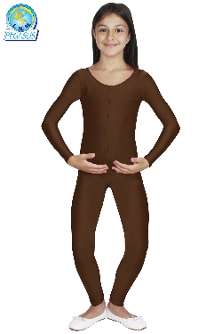 TUTA DANZA ACCADEMICA IN LYCRA MARRONE BABY